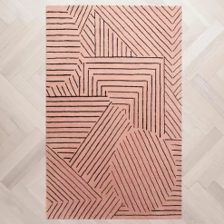 Torrie Rug - Rose/Black