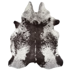 Ayi Faux Cowhide Rug - Charcoal