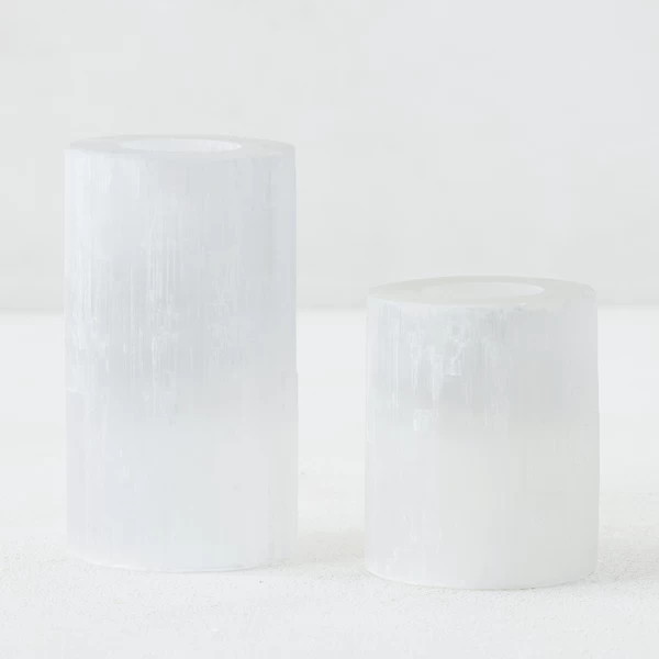 Selenite Votive 3 Selenite Votive