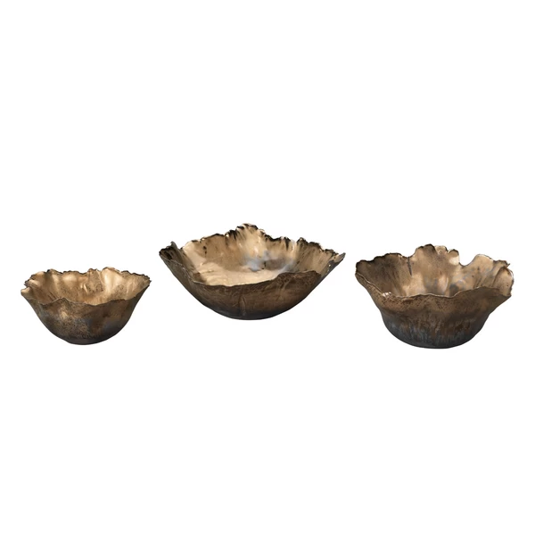 Fleur Bowls - Set Of 3 3 Fleur Bowls - Set Of 3