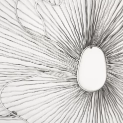 Large Poppy Flower Wall Decor - Silver/Black 7 Large Poppy Flower Wall Decor - Silver/Black -Upholstery Shop webimage 162120419 2 jpg