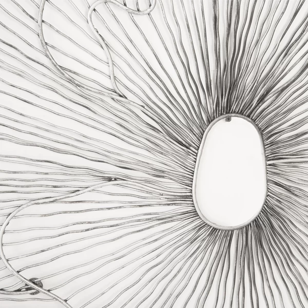 Large Poppy Flower Wall Decor - Silver/Black 5 Large Poppy Flower Wall Decor - Silver/Black - Image 3