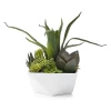 Faux Aloe And Succulent Geo Pot -Upholstery Shop webimage 207157001 jpg