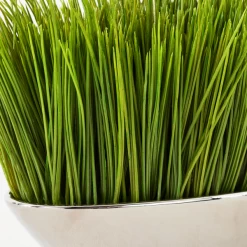 Faux Grass In Silver Pot 16 Faux Grass In Silver Pot -Upholstery Shop webimage 207540972 DTL1