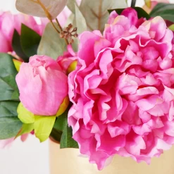 Peonies With Gold Strip Vase 12 Peonies With Gold Strip Vase -Upholstery Shop webimage 207999717 dtl