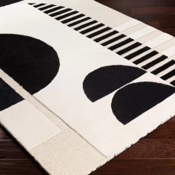Ellery Rug - Black/Ivory -Upholstery Shop webimage 620037367 2 jpg