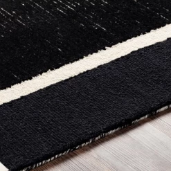 Ellery Rug - Black/Ivory -Upholstery Shop webimage 620037367 5 jpg