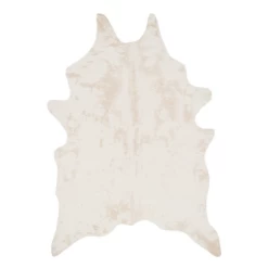 Ayi Faux Cowhide Rug - Ivory