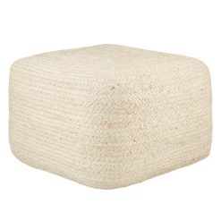 Merritt Pouf - Antique White