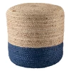 Merritt Round Pouf - Navy -Upholstery Shop webimage 620107028 jpg