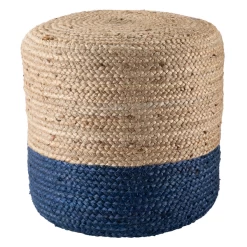 Merritt Round Pouf - Navy