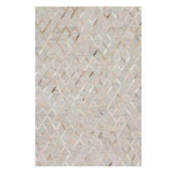 Caswell Hair On Hide Rug - Grey/Sand