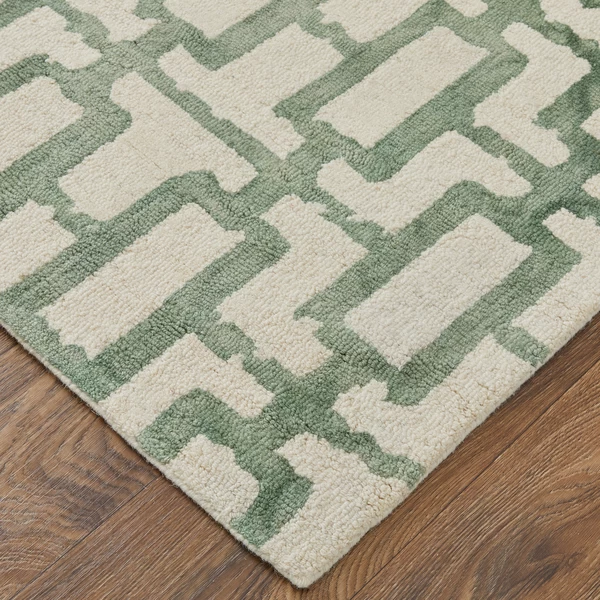 Jacqueline Rug - Ivory/Green 5 Jacqueline Rug - Ivory/Green - Image 3