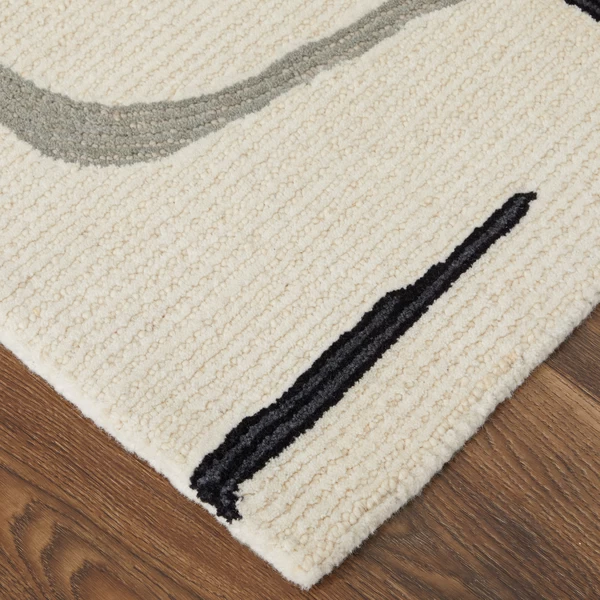 Dillion Rug - Ivory/Black 5 Dillion Rug - Ivory/Black - Image 3