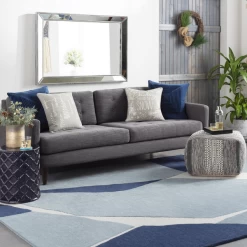 Tranquil Rug - Navy/Grey 9 Tranquil Rug - Navy/Grey -Upholstery Shop webimage 620718897 RV