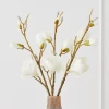 Faux Magnolia Stem - Set Of 3